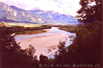 Rhein, Zizers, Graubünden, Suisse